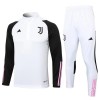 Juventus Quarter Zip Ensemble Sweat d'Entraînement 2023-24 Blanche Pour Homme